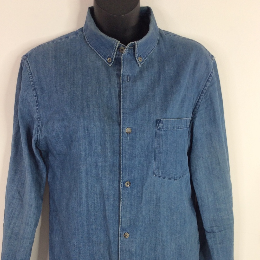 APC Rue Madame Paris Button Down Denim Shi…